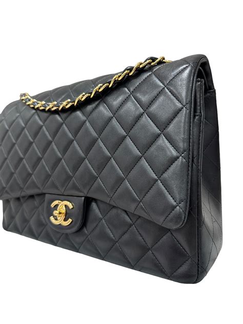 tracolla chanel classica|2019 Chanel Timeless Maxi Jumbo Pelle liscia Nera .